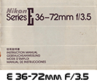 Click to download Nikon Series 36-72mm f/3.5 user's manual.