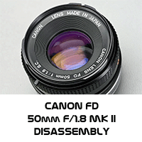Canon FD 50mm S.C. Mk II f/1.8 Disassembly