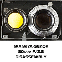 Mamiya-Sekor 80mm f/2.8 Disassembly